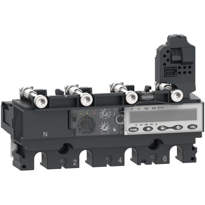 Schneider Electric Trip unit MicroLogic 5.2E, ComPacT NSX100/160/250, 4 poles, electronic basic protections, energy meter, 100A rating C1045E100