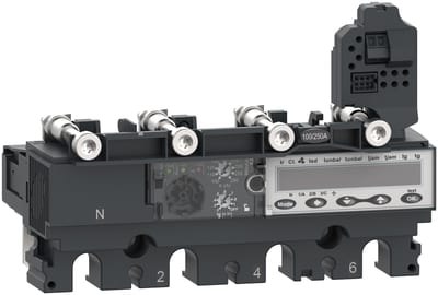 Schneider Electric Trip unit MicroLogic 6.2E, ComPacT NSX160/250, 4 poles, basic and ground fault protections, energy meter, 160A C1646E160