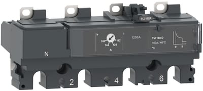 Schneider Electric Trip unit TM25D, ComPacT NSX100, 4 poles 4D (neutral fully protected), thermal magnetic protections, 25A rating C104TM025