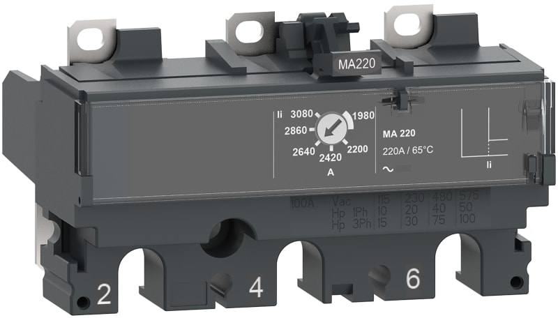 Schneider Electric Trip unit MA50, ComPacT NSX100/160, 3 poles, magnetic protections, motor protection, 50A rating C103MA050