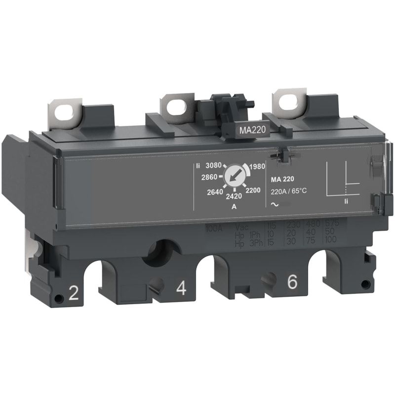 Schneider Electric Trip unit MA100, ComPacT NSX100/160/250, 3 poles, magnetic protections, motor protection, 100A rating C103MA100