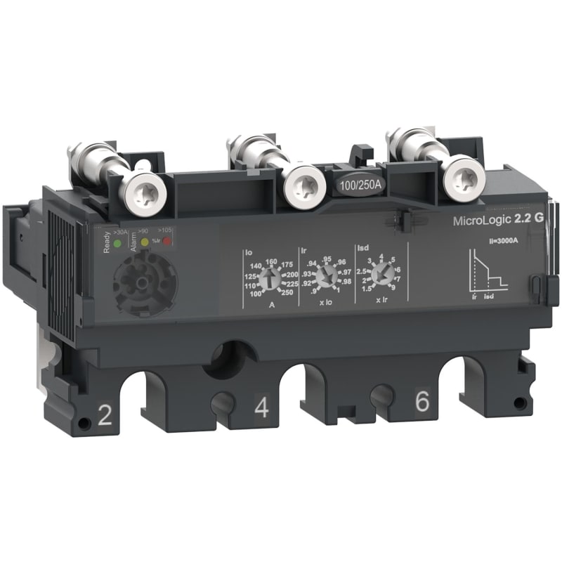 Schneider Electric Trip unit MicroLogic 2.2G, ComPacT NSX250, 3 poles, electronic basic protections, generator protection, 250A rating C2532G250