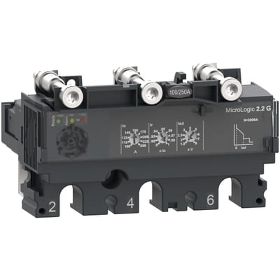 Schneider Electric Trip unit MicroLogic 2.2G, ComPacT NSX250, 3 poles, electronic basic protections, generator protection, 250A rating C2532G250