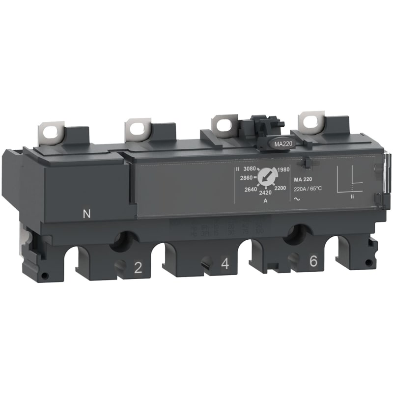 Schneider Electric Trip unit MA100, ComPacT NSX100/160/250, 4 poles 3D (neutral not protected), magnetic, motor protection, 100A rating C106MA100