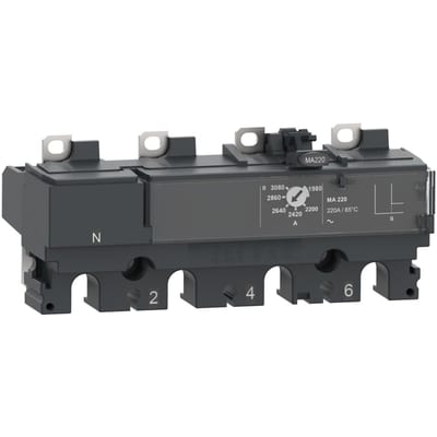 Schneider Electric Trip unit MA150, ComPacT NSX160/250, 4 poles 3D (neutral not protected), magnetic, motor protection, 150A rating C166MA150