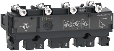 Schneider Electric Trip unit MicroLogic 2.2G, ComPacT NSX160/250, 4 poles, electronic basic protections, generator protection, 160A rating C1642G160