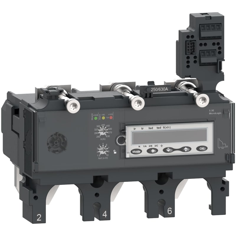 Schneider Electric Trip unit MicroLogic 5.3E, ComPacT NSX400/630, 3 poles, electronic basic protections, energy meter, 400A rating C4035E400