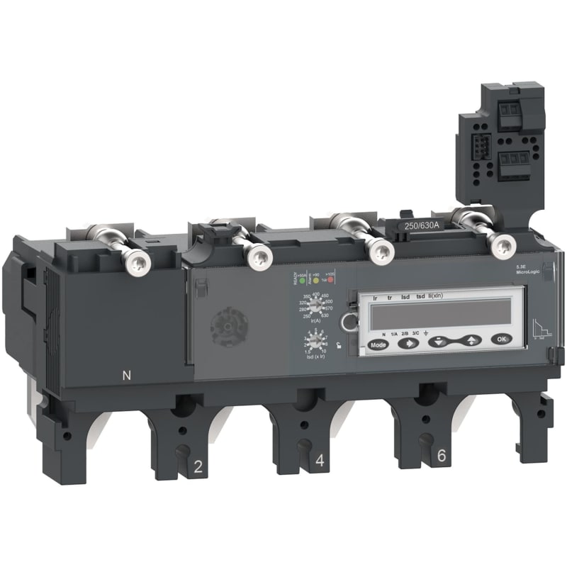 Schneider Electric Trip unit MicroLogic 5.3E, ComPacT NSX400/630, 4 poles, electronic basic protections, energy meter, 400A rating C4045E400