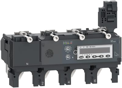 Schneider Electric Trip unit MicroLogic 6.3E, ComPacT NSX630, 4 poles, electronic basic and ground fault protections, energy meter, 630A C6346E630