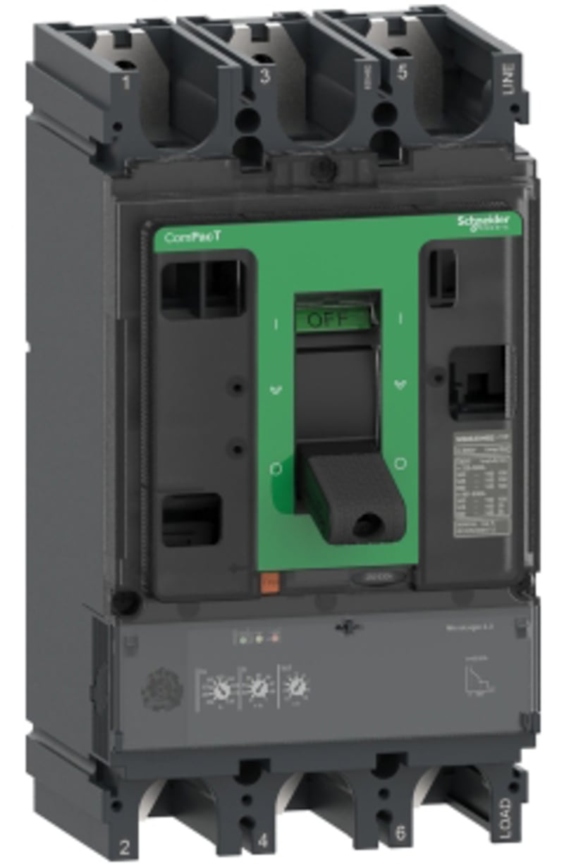 Schneider Electric Circuit breaker, ComPacT NSX400HB1, 75KA/690VAC, 3 poles, MicroLogic 2.3 trip unit 250A C40V32D250