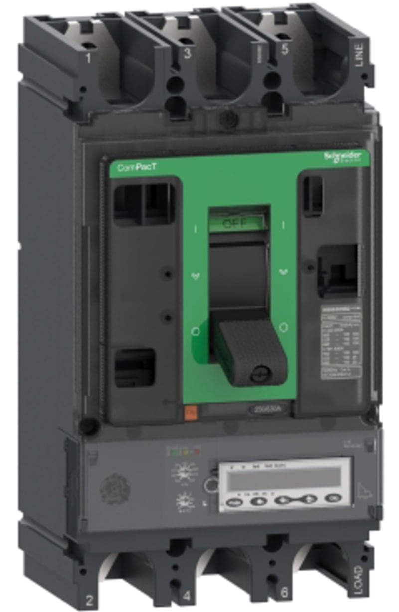 Schneider Electric Circuit breaker, ComPacT NSX400HB1, 75KA/690VAC, 3 poles, MicroLogic 6.3E trip unit 400A C40V36E400