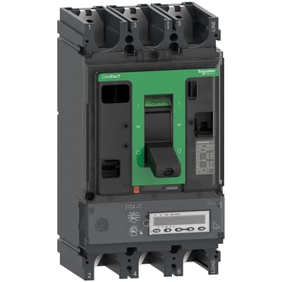 Schneider Electric Circuit breaker, ComPacT NSX630HB2, 100KA/690VAC, 3 poles, MicroLogic 5.3E trip unit 630A C63W35E630