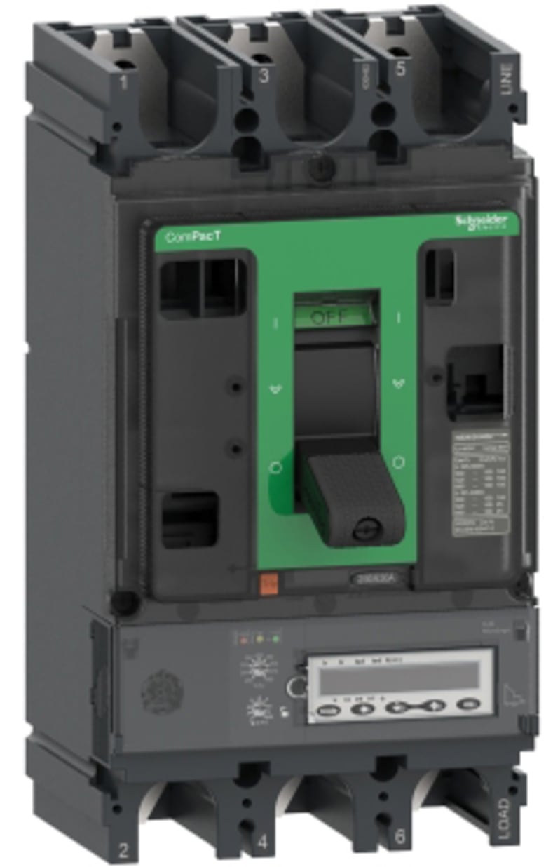 Schneider Electric Circuit breaker, ComPacT NSX400HB2, 100KA/690VAC, 3 poles, MicroLogic 6.3E-M trip unit 320A C40W36M320