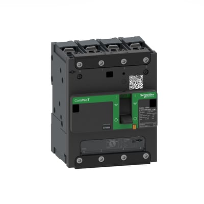 Schneider Electric Circuit breaker, ComPacT NSXm 63H, 70KA/415VAC, 4 poles 4D (neutral fully protected), TMD trip unit 32A, lugs/busbars C11H4TM032B