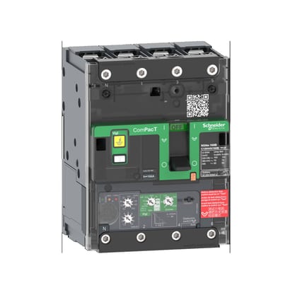 Schneider Electric Circuit breaker, ComPacT NSXm 160H, 70KA/415VAC, 4 poles, MicroLogic 4.1 trip unit 100A, lugs/busbars C11H44V100B