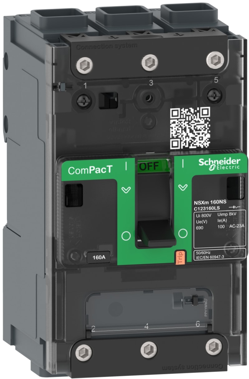 Schneider Electric Switch disconnector, ComPacT NSXm 50NA, 3 poles, thermal current Ith 50A, EverLink lugs C113050LS