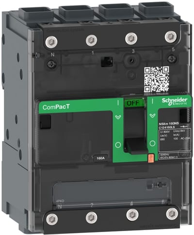 Schneider Electric switch disconnector ComPacT NSXm NA, 4P, 50 A rating, EverLink connectors C114050LS