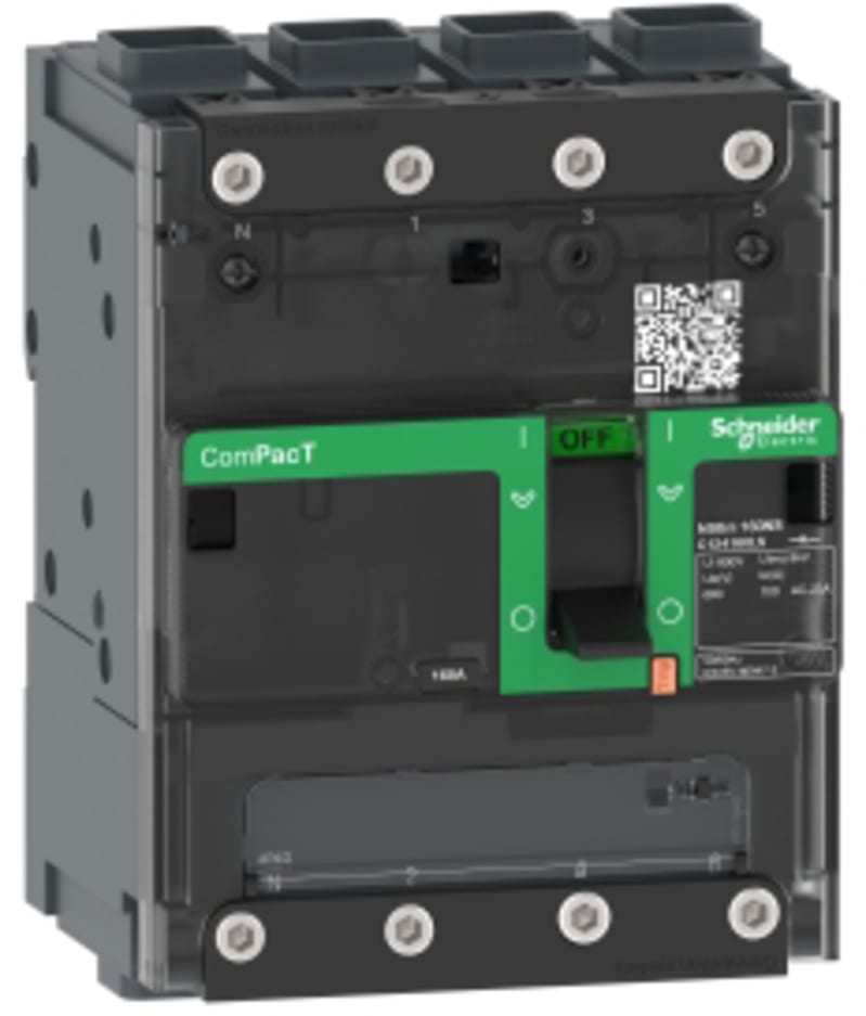 Schneider Electric Switch disconnector, ComPacT NSXm 160NA, 4 poles, thermal current Ith 160A, EverLink lugs C124160LS