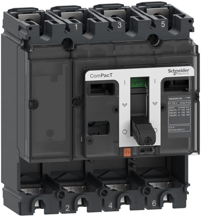 Schneider Electric Circuit breaker basic frame, ComPacT NSX160S DC, 100KA/750VDC, 4 poles, 160A frame rating, without trip unit C16S4D