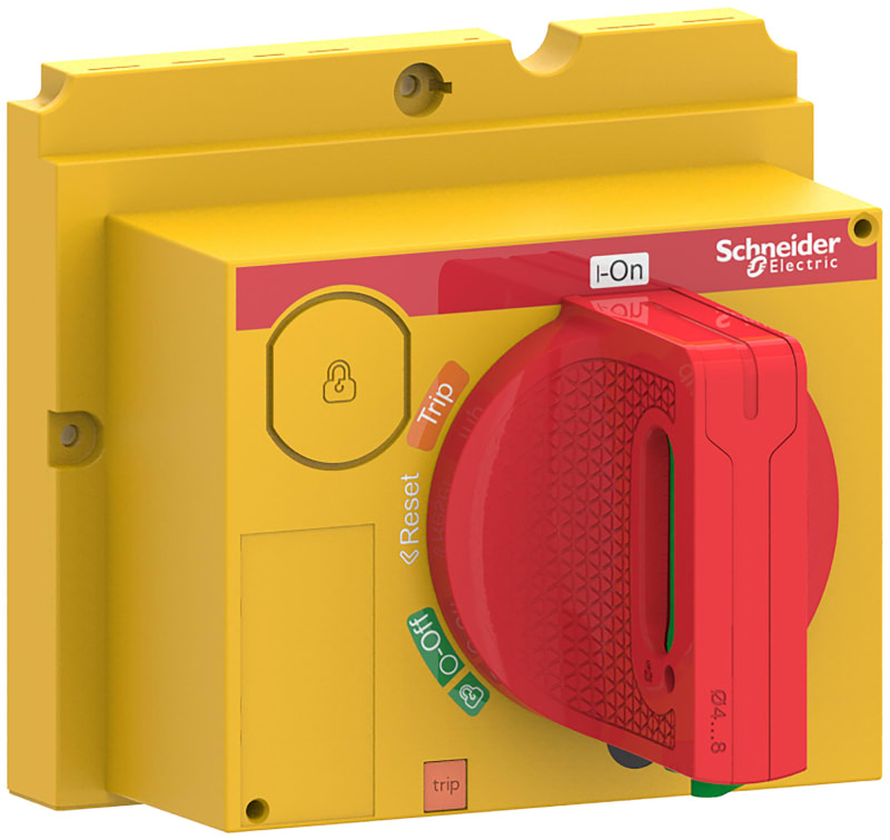 Schneider Electric direct rotary handle, ComPacT NSX 100/160/250, red handle on yellow front, IP40 LV429339T