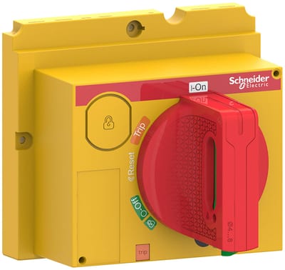 Schneider Electric direct rotary handle, ComPacT NSX 100/160/250, red handle on yellow front, IP40 LV429339T