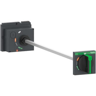 Schneider Electric extended rotary handle, ComPacT NSX 100/160/250, black handle, shaft length 185 to 600 mm, IP55 LV429338T