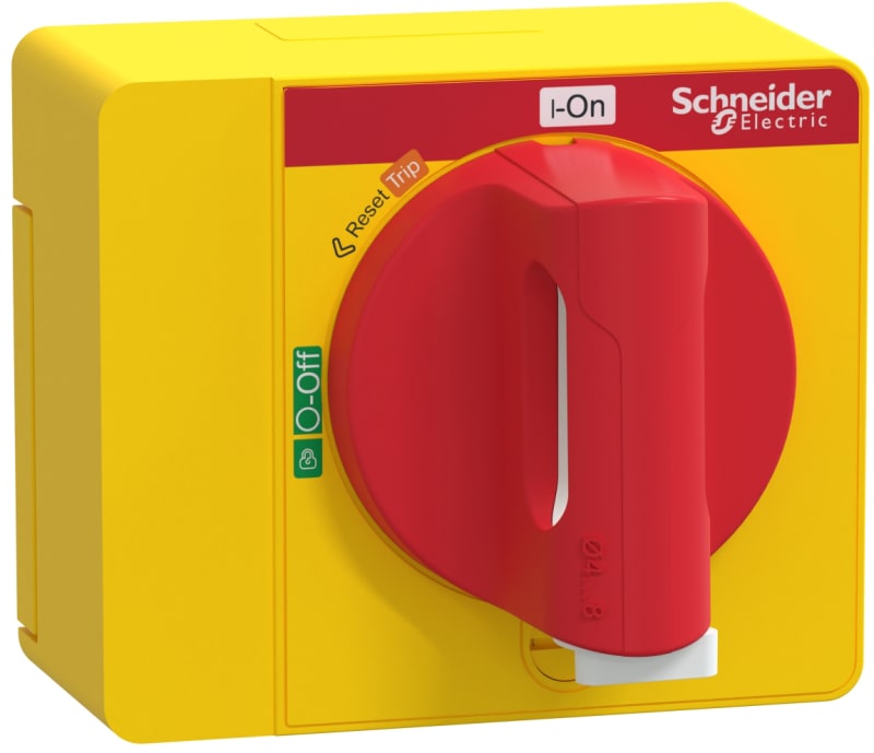 Schneider Electric direct rotary handle, ComPacT NSXm, red handle on yellow front, IP40 LV426931T