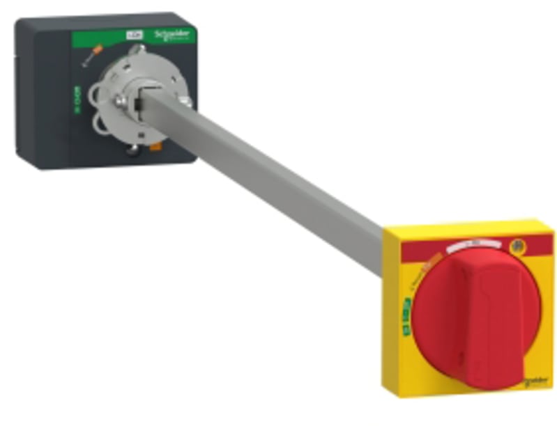Schneider Electric extended rotary handle, ComPacT NSXm, red handle on yellow front, shaft length 200 to 600 mm, IP54 LV426933T