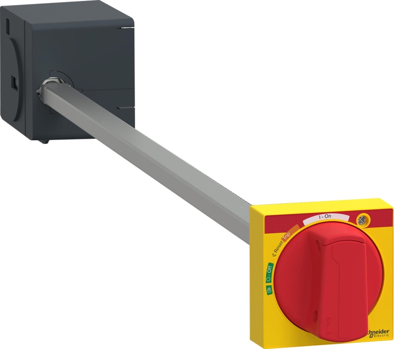 Schneider Electric side rotary handle, ComPacT NSXm, red handle on yellow front, shaft length 45 to 480 mm, IP54 LV426936T