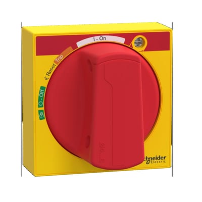 Schneider Electric Universal handle, ComPacT NSXm, red handle/yellow front, IP54, spare part LV426998T