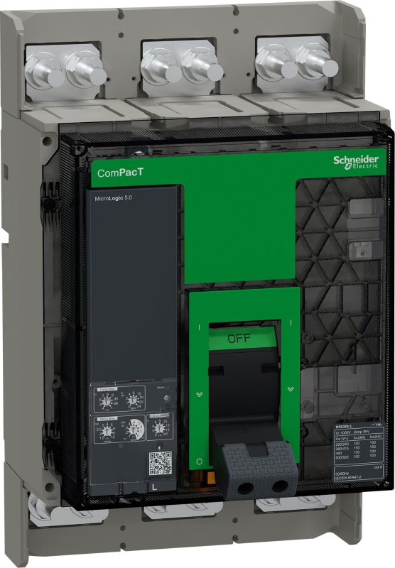 Schneider Electric Circuit breaker, ComPacT NS630BN, 50KA at 415VAC, 3P, fixed, manually operated, MicroLogic 2.0 control unit, 630A C063N320FM