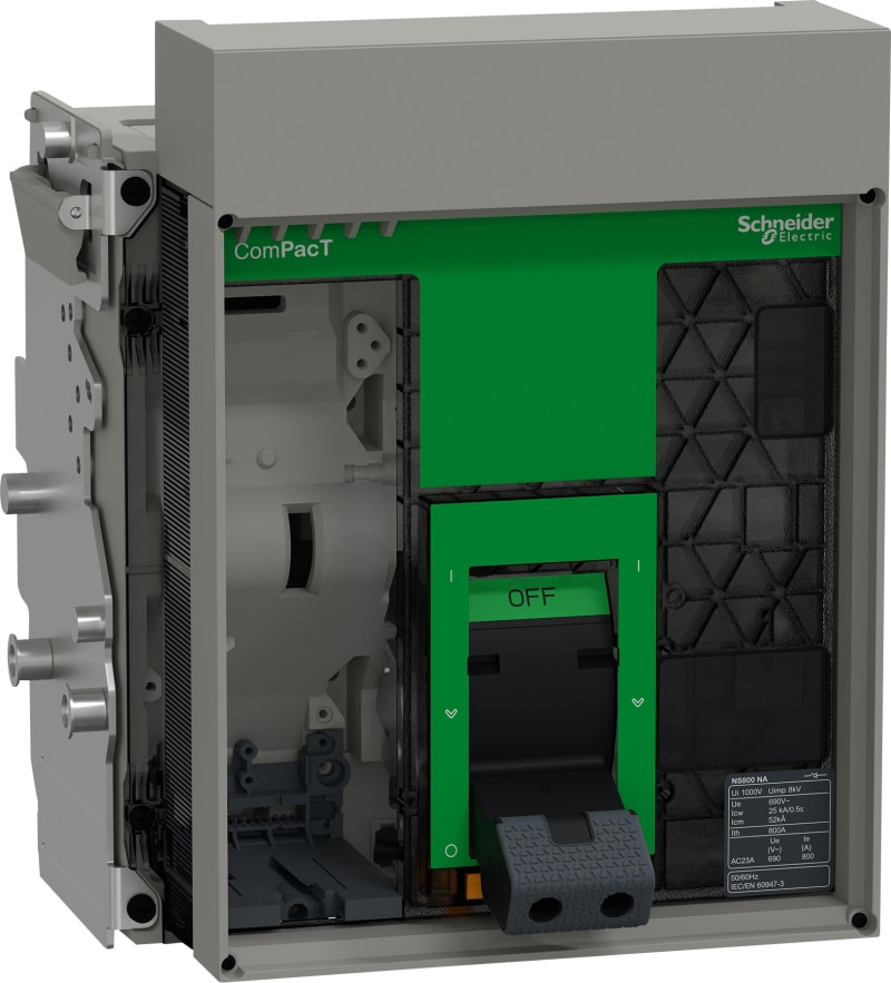 Schneider Electric Switch disconnector basic frame, ComPacT NS800 type NA, 3P, withdrawable, manually operated, 800A C080S3WM