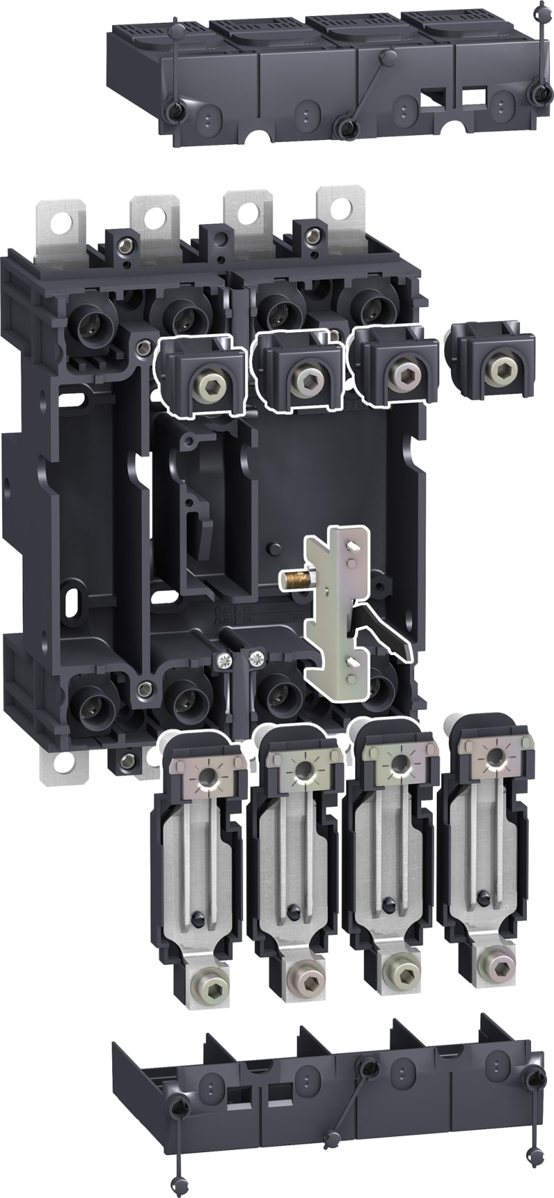 Schneider Electric plug-in kit, ComPact NSX 100/160/250 with Vigi add-on module, 4 poles LV429292