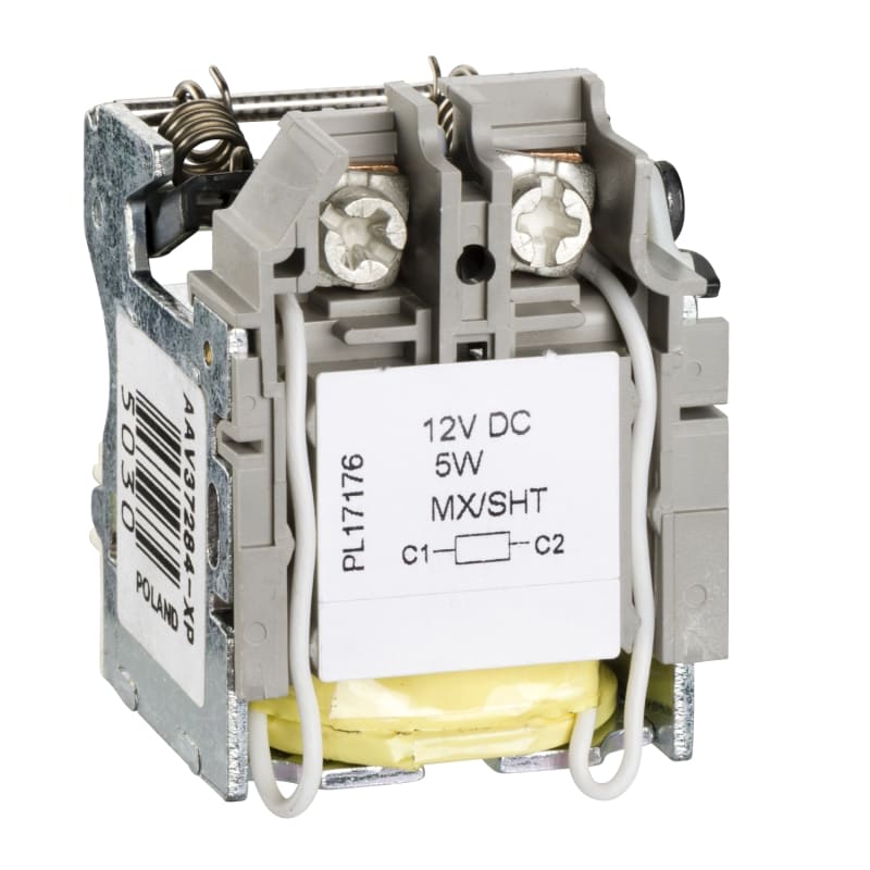 Schneider Electric MX shunt release, ComPacT NSX, rated voltage 12 VDC, screwless spring terminal connections LV429382