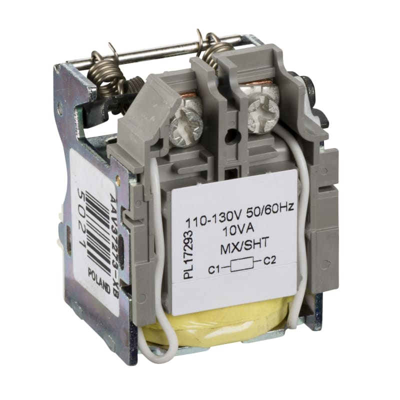 Schneider Electric Shunt trip release MX, ComPacT NSX, 110/130VAC 50/60Hz, screwless spring terminal connections LV429386