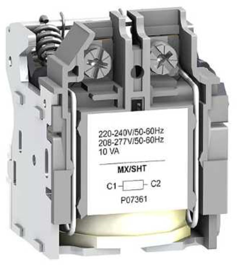 Schneider Electric MX shunt release, ComPacT NSX, rated voltage 48 VDC, screwless spring terminal connections LV429392
