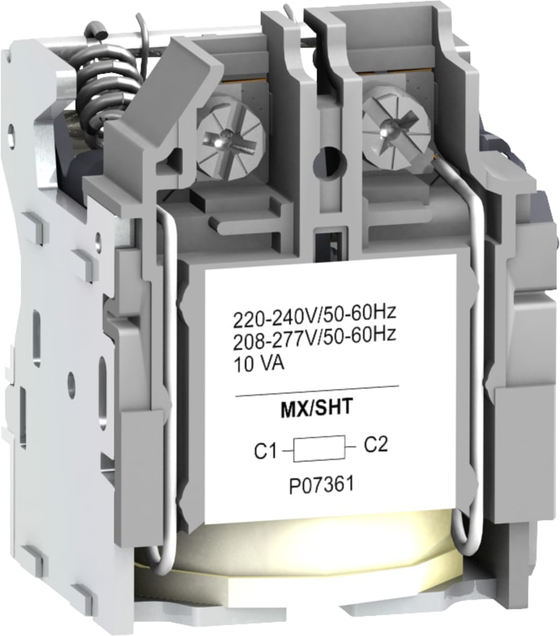 Schneider Electric MX shunt release, ComPacT NSX, rated voltage 125 VDC, screwless spring terminal connections LV429393