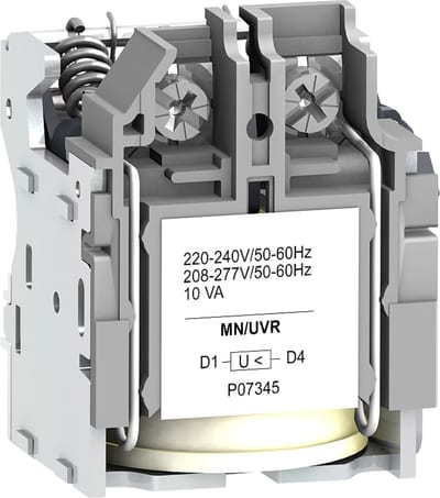 Schneider Electric MN undervoltage release, ComPacT NSX, rated voltage 48 VDC, screwless spring terminal connections LV429412