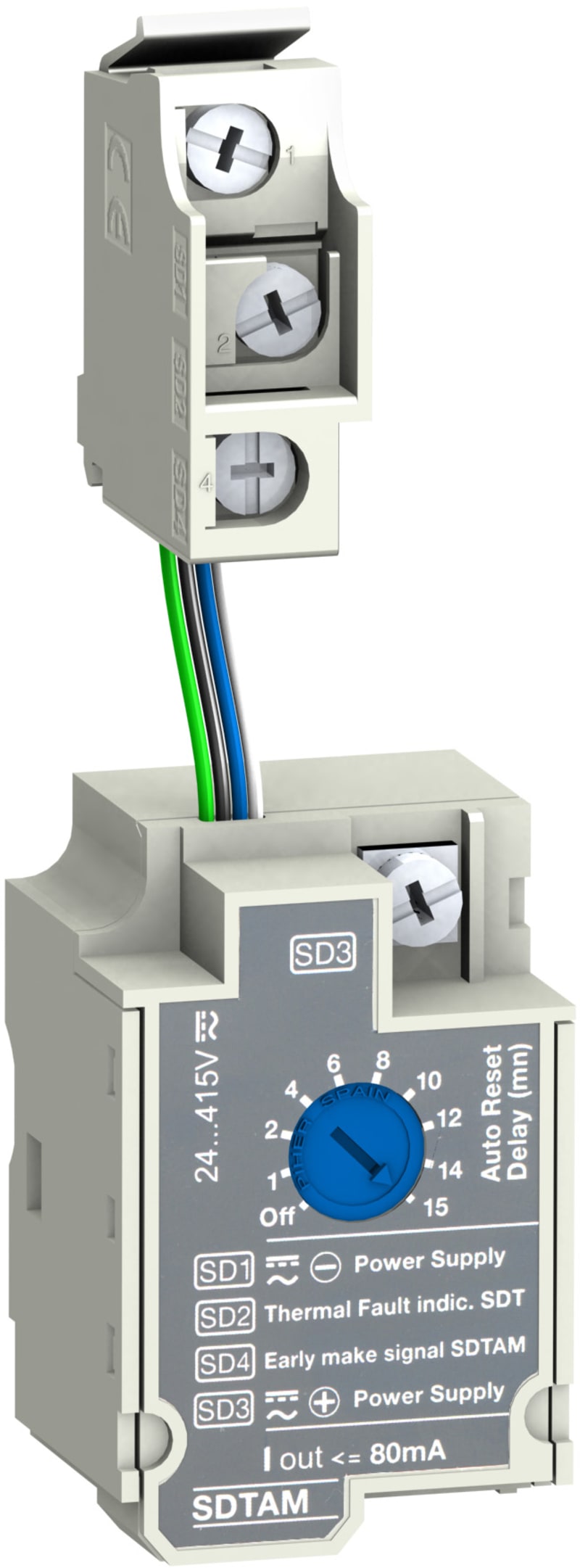 Schneider Electric SDTAM contactor tripping module, ComPacT NSX, motor protection, 24/415VAC/DC LV429424
