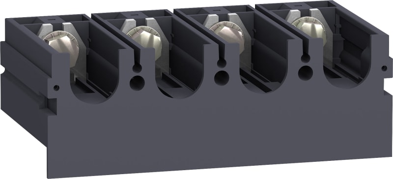 Schneider Electric one piece spreader, 35 mm to 45 mm pitch, ComPact NSX 100/160/250, flat connection, 4 poles LV431061