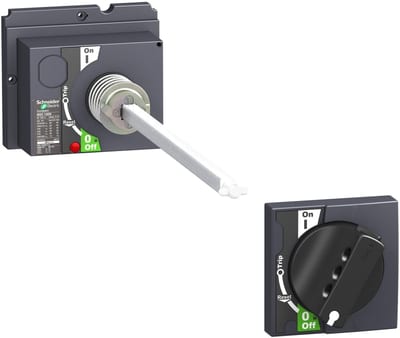 Schneider Electric extended rotary handle, ComPact NSX 400/630, black handle, shaft length 209 to 600 mm, IP55 LV432598