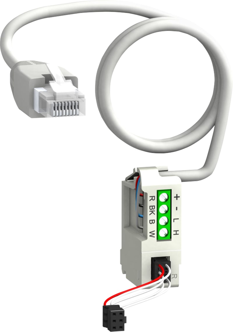 Schneider Electric communication terminal block, insulated NSX cord, ComPact NSX, system voltage above 480 V AC, 1.3 m length LV434204