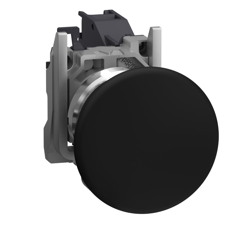 Schneider Electric Complete push button, Harmony XB4 - ATEX D, black, metal, 22mm, mushroom head 40mm, spring return, 1-2 gas zone, 1NO XB4BC21GEX