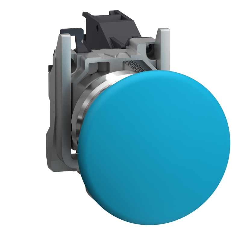Schneider Electric Complete push button, Harmony XB4, Explosive atmosphere, blue mushroom pushbutton XB4BC61GEX