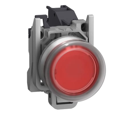 Schneider Electric Complete push button, Harmony XB4, Explosive atmosphere, pushbutton red with boot and legend insertion XB4BP482GEX