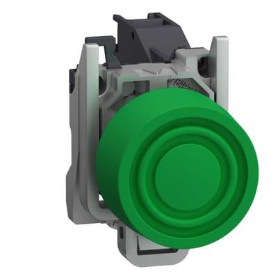 Schneider Electric Complete push button, Harmony XB4, Explosive atmosphere, pushbutton greeb with integrated boot XB4BPS31GEX