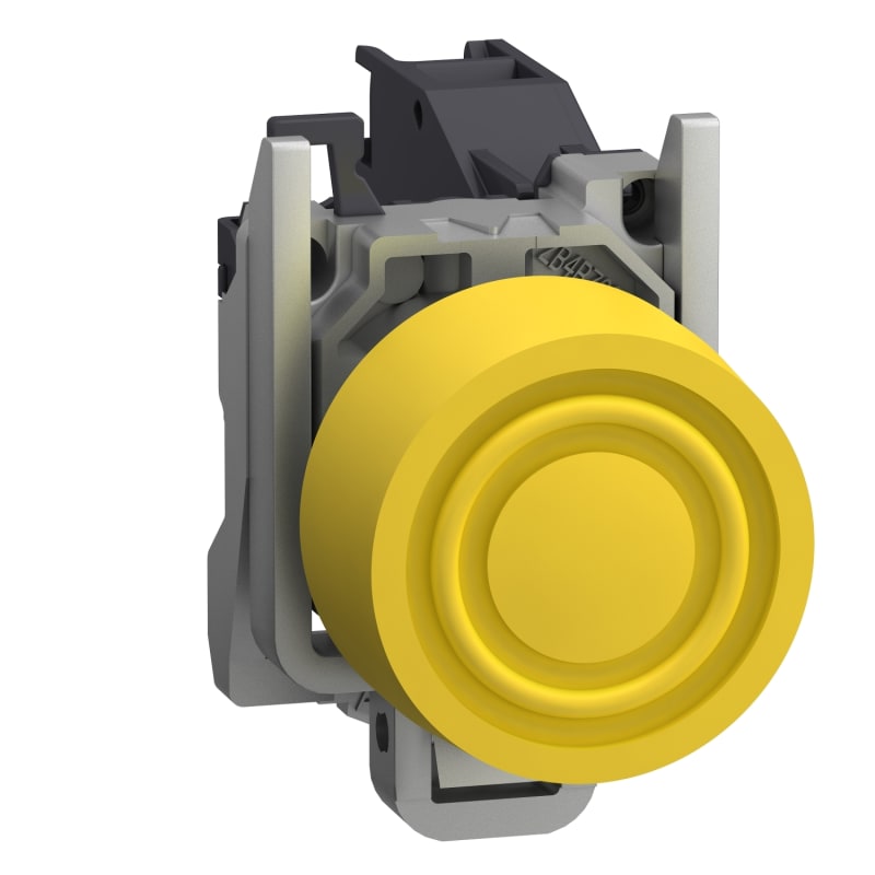 Schneider Electric Complete push button, Harmony XB4, Explosive atmosphere, pushbutton yellow with integrated boot XB4BPS51GEX
