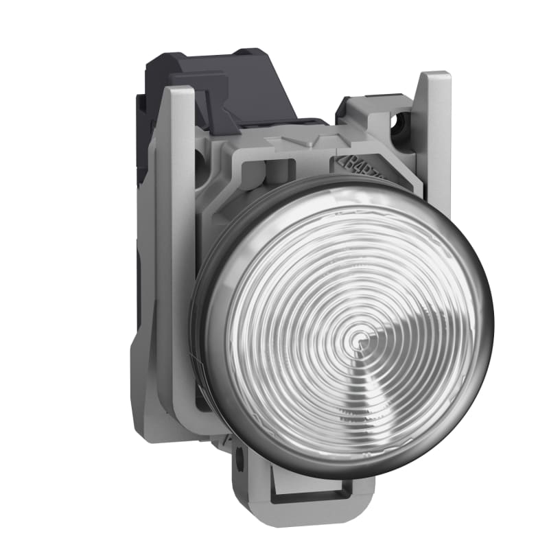 Schneider Electric Complete pilot light, Harmony XB4 - ATEX D, white, integral LED, 24...254V XB4BVBM1GEX
