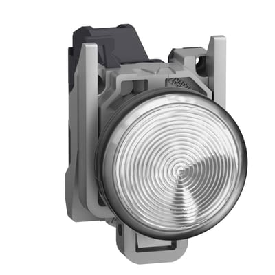 Schneider Electric Complete pilot light, Harmony XB4 - ATEX D, white, integral LED, 24...254V XB4BVBM1GEX
