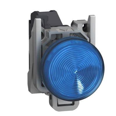 Schneider Electric Complete pilot light, Harmony XB4, Explosive atmosphere, blue LED, 24...254V XB4BVBM6GEX